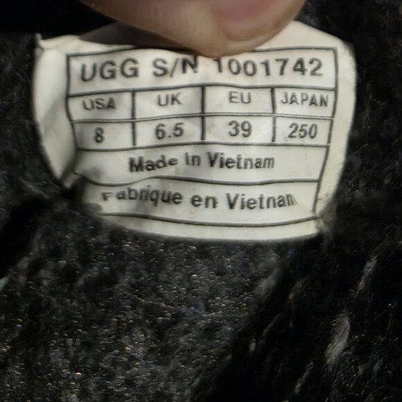 UGG Women’s Decatur Plaid Boots Waterproof Black/Red Size US 8 S/N 1001742 - Picture 10 of 10